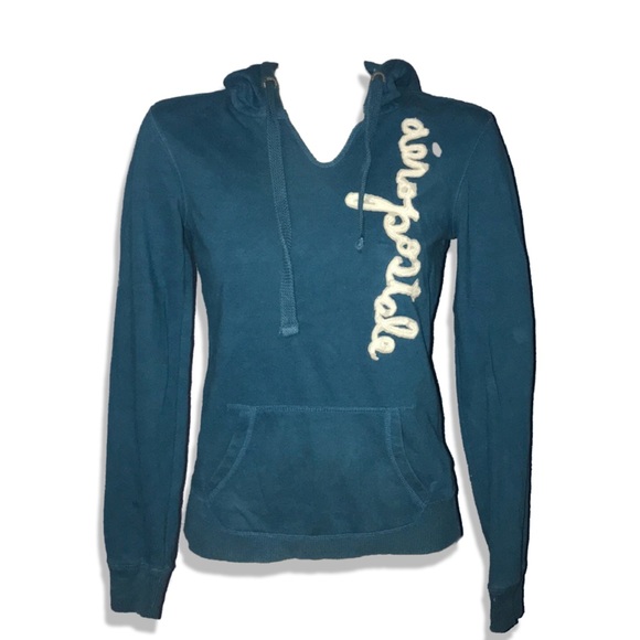 Aeropostale Sweaters - Aeropostale Teal Hooded Sweatshirt